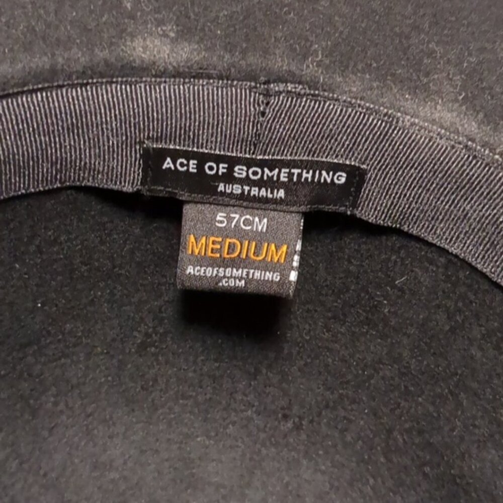 NEW Ace of Something Black Wool Hat Women’s Wide Brim - M - Picture 3 of 5